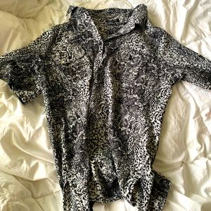 Button up snake skin shirt